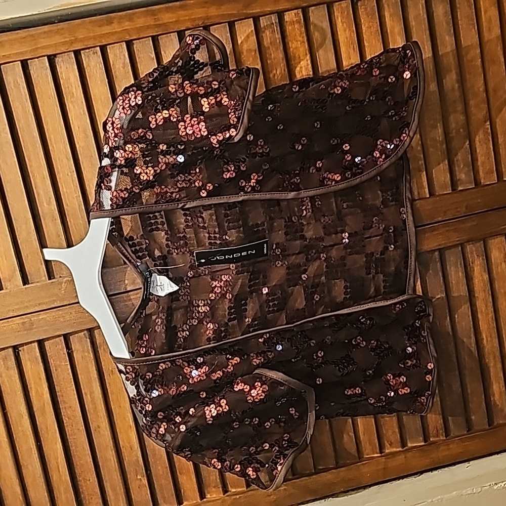 Jonden cropped sequin shrug
